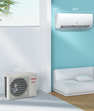 Finnmark 9000 BTU WiFi Ductless Mini Split AC with Heat Pump, 115V/230V (R32)