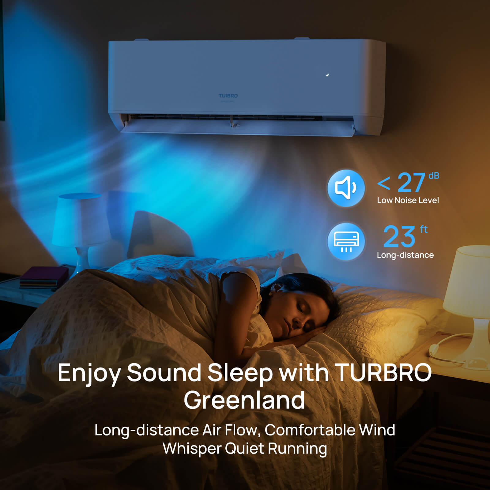 Greenland 12,000 BTU WiFi Ductless Mini Split AC with Heat Pump (R454B)