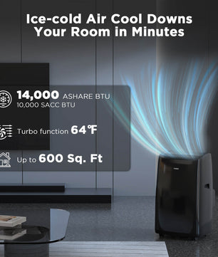 Greenland 14,000 BTU Smart WiFi Portable Air Conditioner - Black