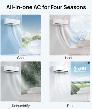 (Open Box) Greenland Single Zone WiFi Mini Split AC with Heat Pump (R454B)