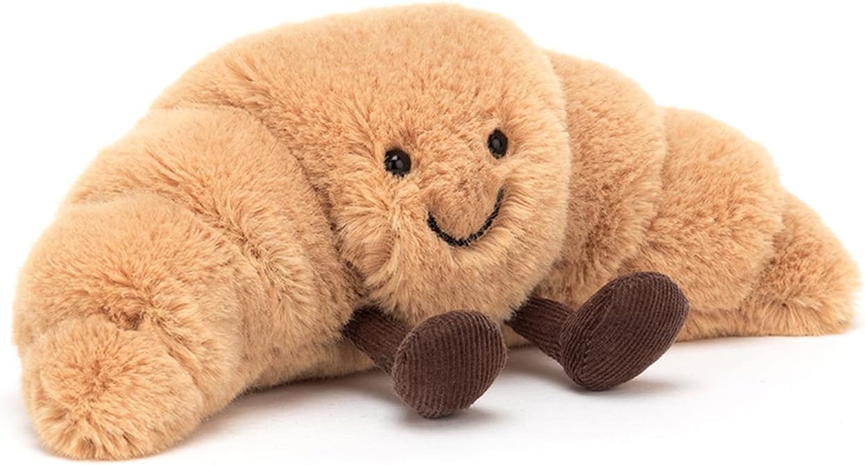 Jellycat Amuseables Croissant Stuffed Toy, Small 8.5 inches - Pastry Plush - Fun Gift Idea