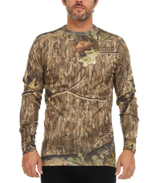 100% Merino Wool - Men's Long Sleeve Crew Shirt - Thermal Base Layer