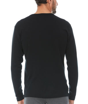 100% Merino Wool - Men's Long Sleeve Crew Shirt - Thermal Base Layer