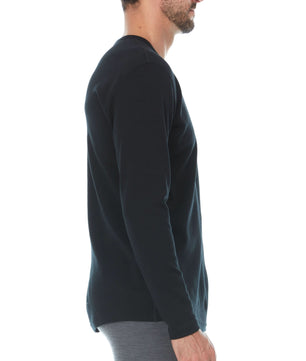 100% Merino Wool - Men's Long Sleeve Crew Shirt - Thermal Base Layer