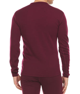 100% Merino Wool - Men's Long Sleeve Crew Shirt - Thermal Base Layer