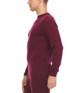 100% Merino Wool - Men's Long Sleeve Crew Shirt - Thermal Base Layer