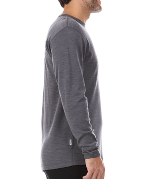 100% Merino Wool - Men's Long Sleeve Crew Shirt - Thermal Base Layer
