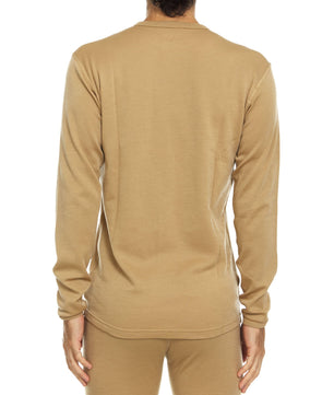 100% Merino Wool - Men's Long Sleeve Crew Shirt - Thermal Base Layer