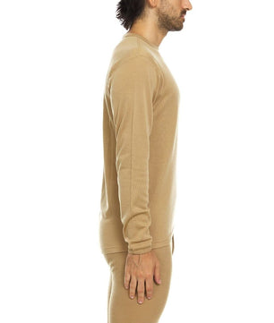 100% Merino Wool - Men's Long Sleeve Crew Shirt - Thermal Base Layer