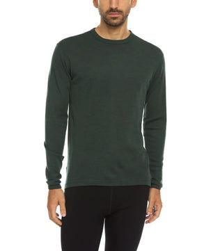 100% Merino Wool - Men's Long Sleeve Crew Shirt - Thermal Base Layer