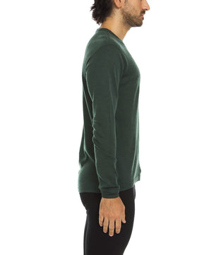 100% Merino Wool - Men's Long Sleeve Crew Shirt - Thermal Base Layer