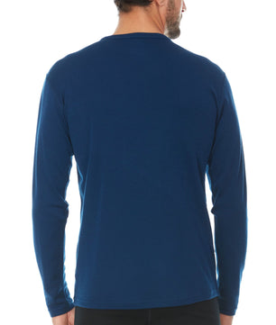 100% Merino Wool - Men's Long Sleeve Crew Shirt - Thermal Base Layer