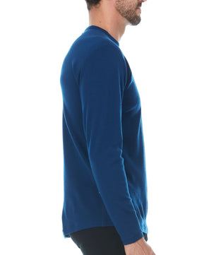100% Merino Wool - Men's Long Sleeve Crew Shirt - Thermal Base Layer