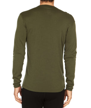 100% Merino Wool - Men's Long Sleeve Crew Shirt - Thermal Base Layer