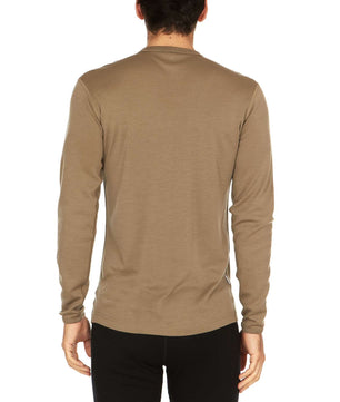 100% Merino Wool - Men's Long Sleeve Crew Shirt - Thermal Base Layer