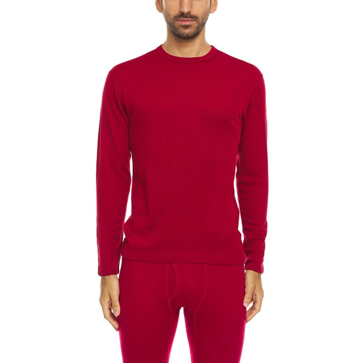 100% Merino Wool - Men's Long Sleeve Crew Shirt - Thermal Base Layer