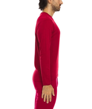 100% Merino Wool - Men's Long Sleeve Crew Shirt - Thermal Base Layer