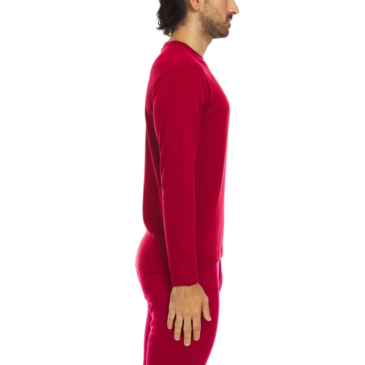 100% Merino Wool - Men's Long Sleeve Crew Shirt - Thermal Base Layer