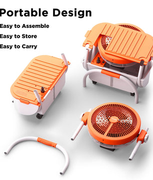(Open Box) AirSupply MS12 Portable Mist Fan, 19,200mAh Battery & 2.9-Gallon Tank
