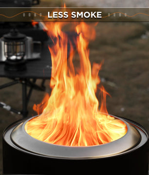 Pluto R19-PG Smokeless Outdoor Fire Pit -  Painted Black