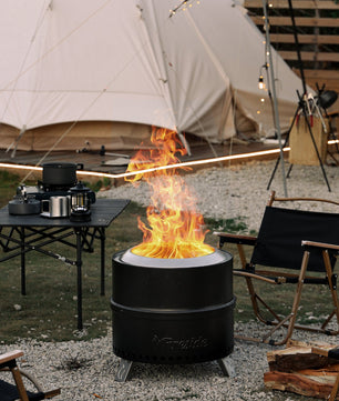 Pluto R19-PG Smokeless Outdoor Fire Pit -  Painted Black