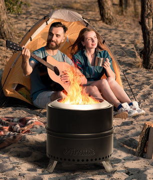 Pluto R19-PG Smokeless Outdoor Fire Pit -  Painted Black