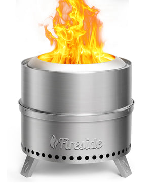 Pluto R19-SS Smokeless Outdoor Fire Pit -  Stainless Steel
