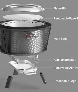 Fireside Pluto R29 Outdoor Fire Pit  - Painted Black