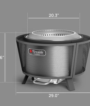 Fireside Pluto R29 Outdoor Fire Pit  - Painted Black