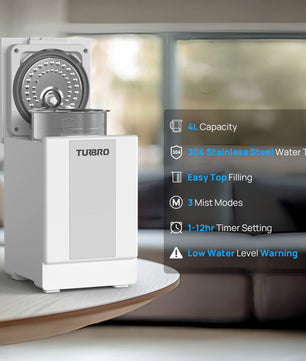 Greenland GLS04 Steam Warm Mist Humidifier, Stainless Steel 4L (1 Gal)