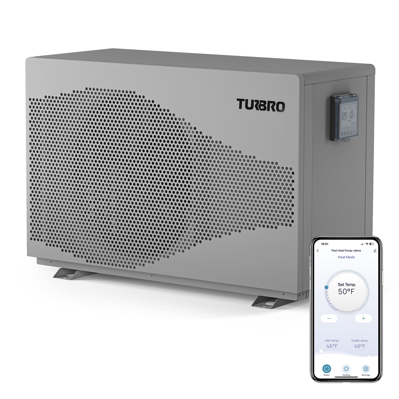 Beluga Inverter Swimming Pool Heat Pump, 33K/50K/58K/75K BTU