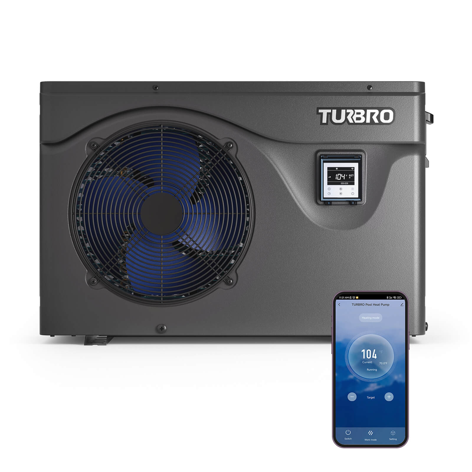 Beluga Inverter Swimming Pool Heat Pump, 33K/50K/58K/75K BTU