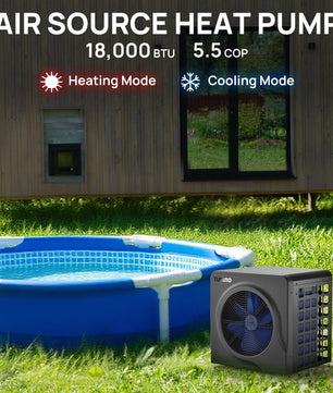 Manatee Swimming Pool Heat Pump, 18K/20K BTU