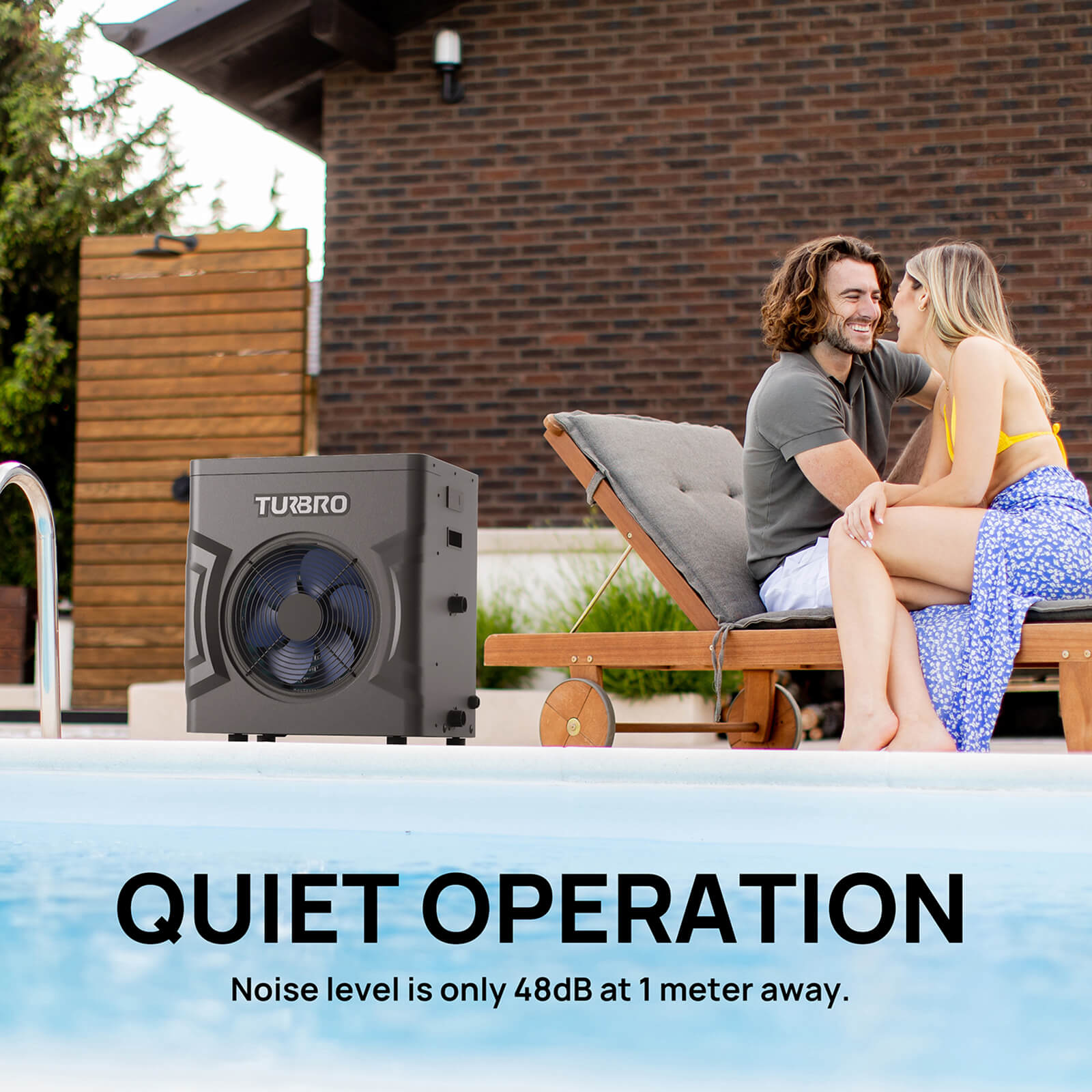 Manatee Swimming Pool Heat Pump, 18K/20K BTU