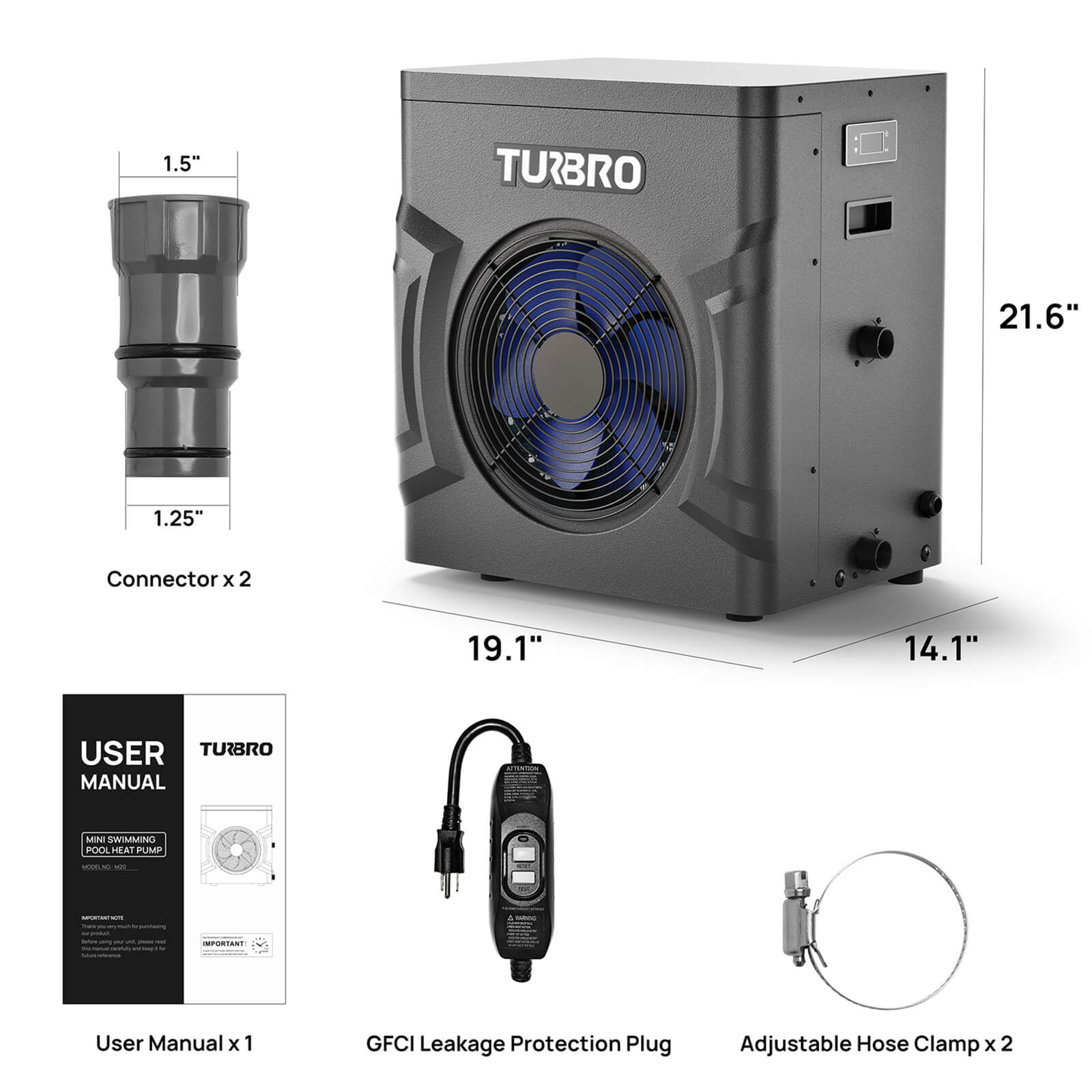 (Open Box) Manatee M20 Swimming Pool Heat Pump