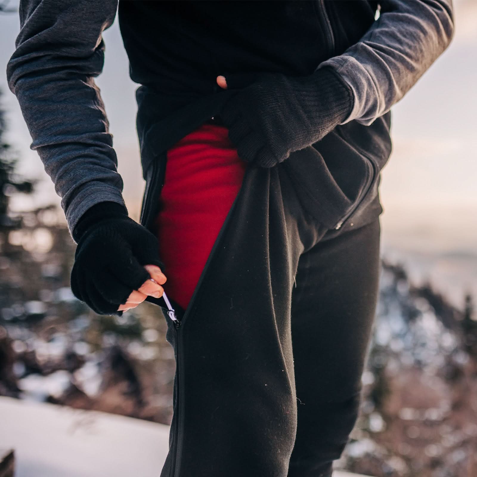 Heavyweight - Chugach Men's Zip-Off 3/4 Bottoms 100% Merino Wool