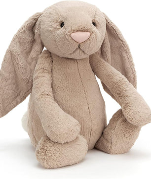 Jellycat Bashful Beige Bunny Stuffed Animal, Medium 12 inches - Rabbit and Bunny Plush Toy - Classic Children's Gift