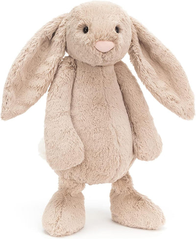 Jellycat Bashful Beige Bunny Stuffed Animal, Medium 12 inches - Rabbit and Bunny Plush Toy - Classic Children's Gift