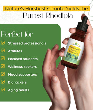 Rhodiola Rosea Tincture – Natural Stress & Energy Support (2 oz)