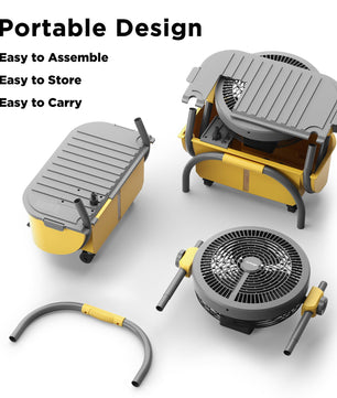 (Open Box) AirSupply MS12 Portable Mist Fan, 19,200mAh Battery & 2.9-Gallon Tank