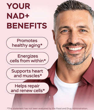 NAD Plus Supplement 1400mg with Nicotinamide Riboside, Collagen - 60 Capsules