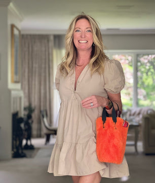 Faux Fur Wine Tote