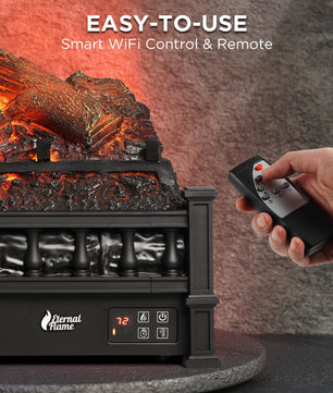 (Open) Eternal Flame EF23-LG Electric Fireplace Logs
