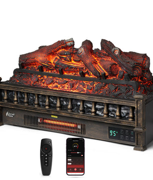 Eternal Flame EF26-LG Smart Electric Fireplace Logs, WiFi Enabled