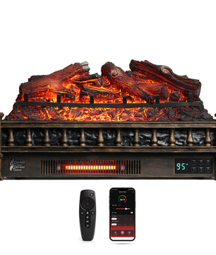 Eternal Flame EF26-LG Smart Electric Fireplace Logs, WiFi Enabled