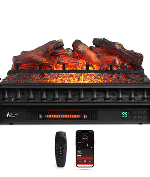 (Open Box) Eternal Flame EF26-LG Smart Electric Fireplace Logs, WiFi Enabled