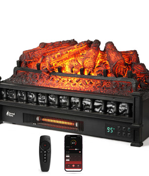 Eternal Flame EF26-PB Smart Electric Fireplace Logs, WiFi Enabled