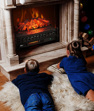 (Open Box) Eternal Flame EF26-PB Smart Electric Fireplace Logs, WiFi Enabled