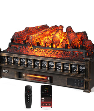 Eternal Flame EF26-PB Smart Electric Fireplace Logs, WiFi Enabled