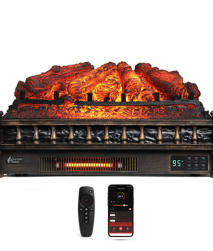 Eternal Flame EF26-PB Smart Electric Fireplace Logs, WiFi Enabled